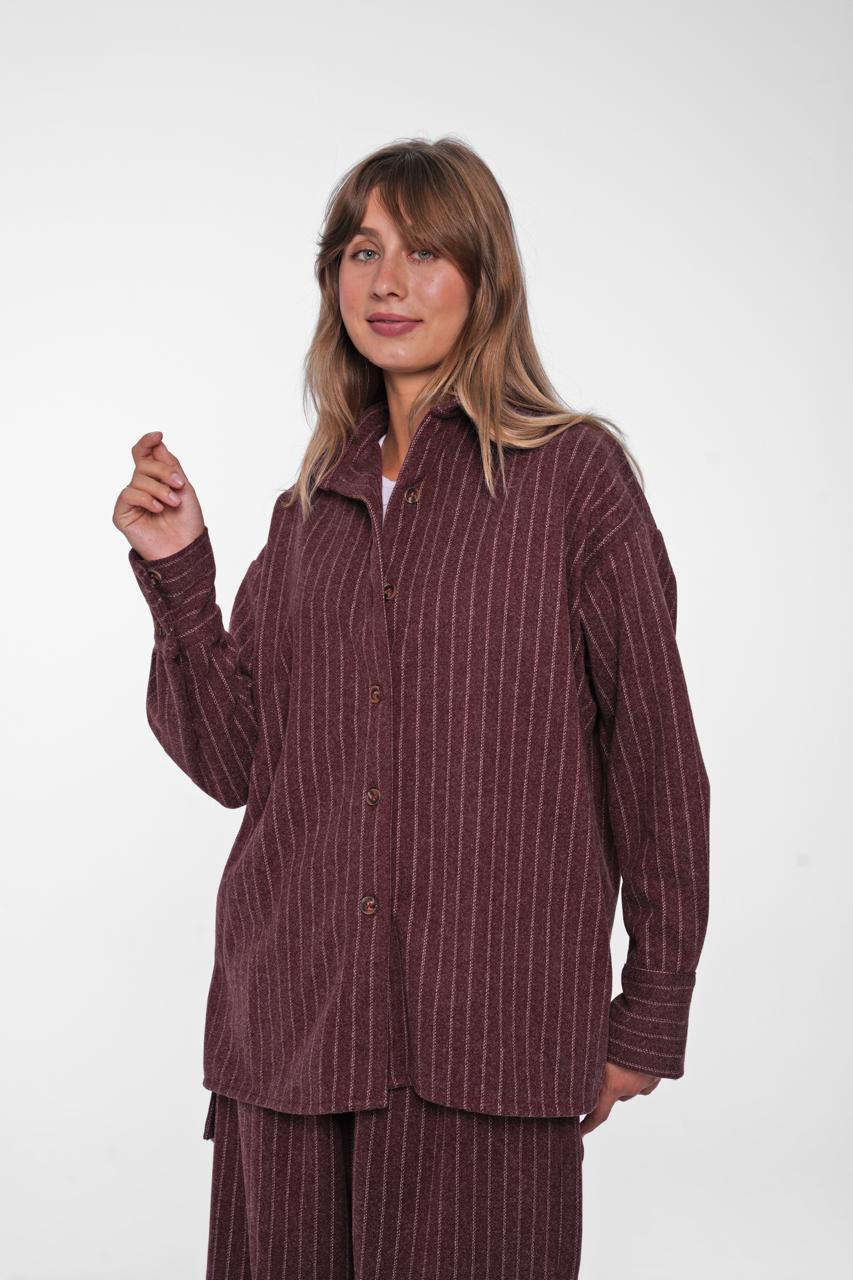 Cozy Pinstripe Loungewear Set