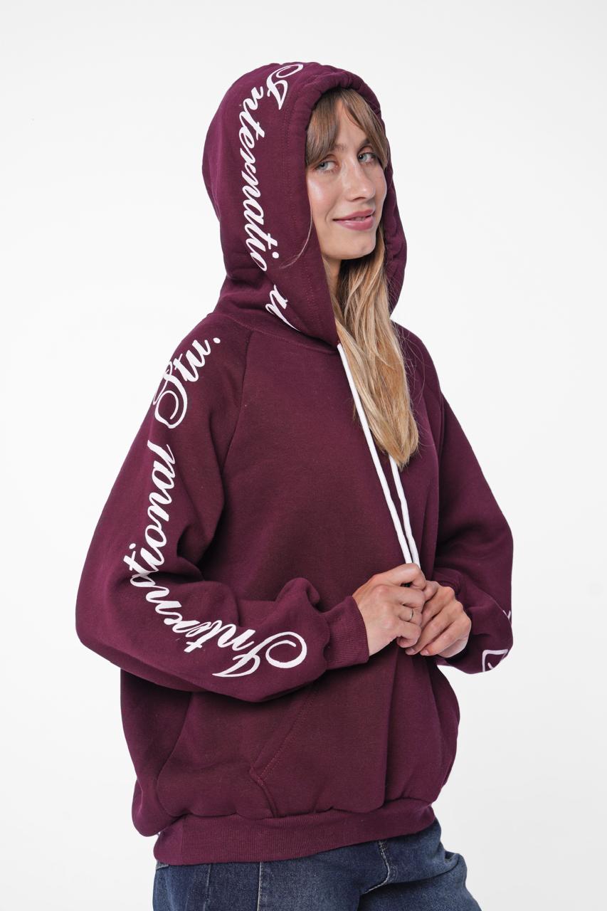 Oversized Fleece Statement hoodie