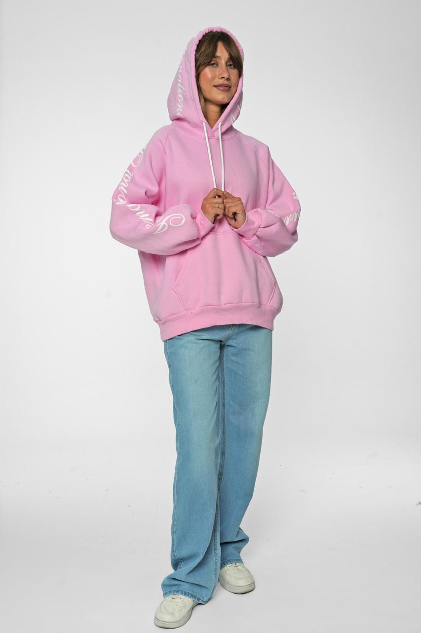 Oversized Fleece Statement hoodie