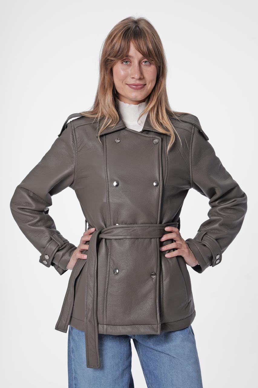 The Modern Faux Leather Trench Jacket