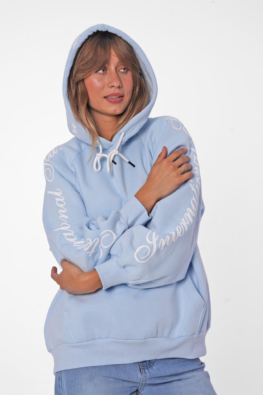 Oversized Fleece Statement hoodie