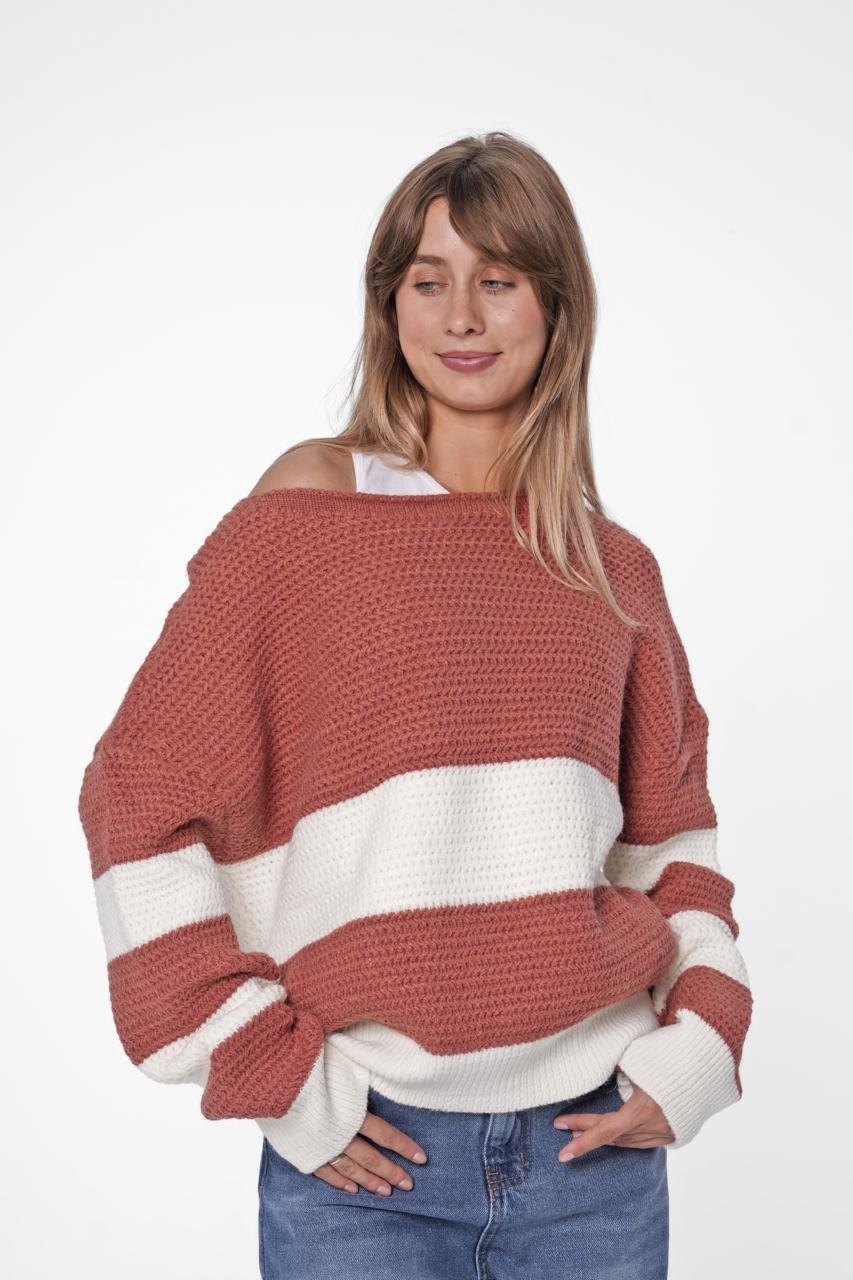 The Coastal Stripe Oversized Knit Sweater