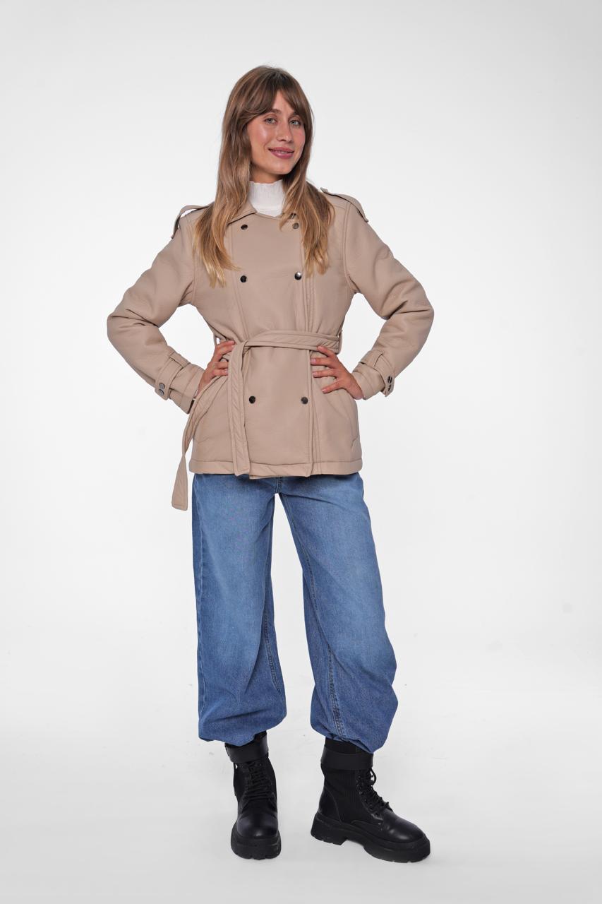 The Modern Faux Leather Trench Jacket