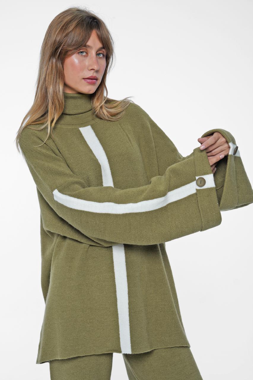 The Statement Stripe Turtleneck Co-ord Set