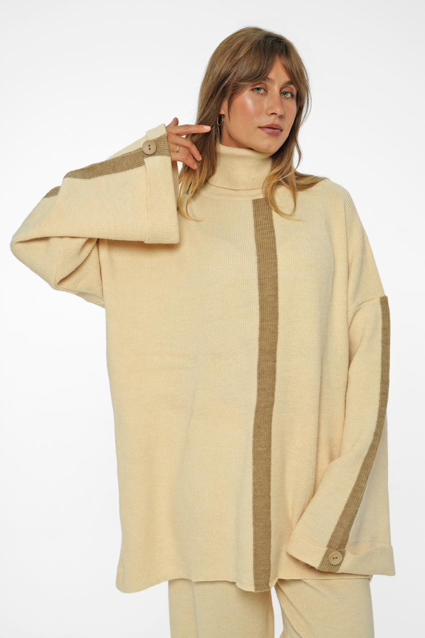 The Statement Stripe Turtleneck Co-ord Set