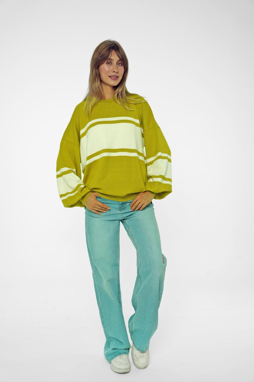 The Bold Neon Stripe Oversized Jumper