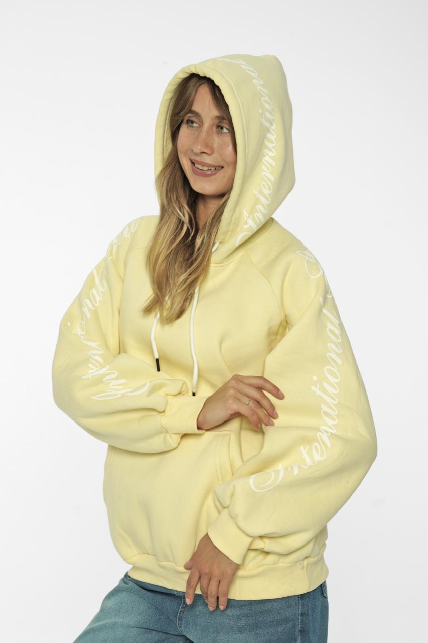 Oversized Fleece Statement hoodie