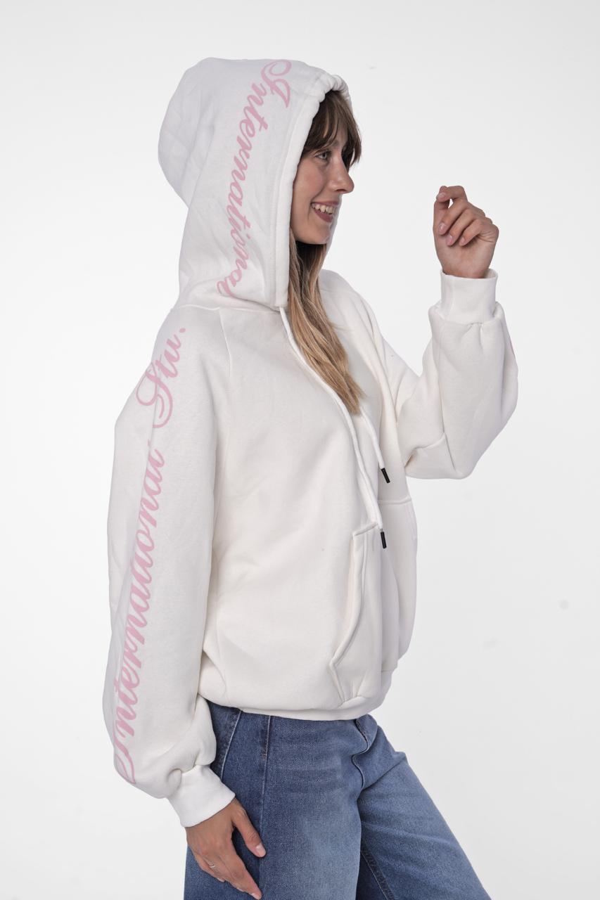 Oversized Fleece Statement hoodie
