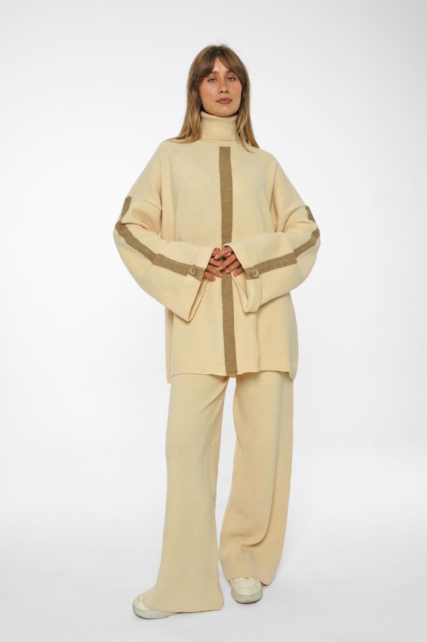 The Statement Stripe Turtleneck Co-ord Set