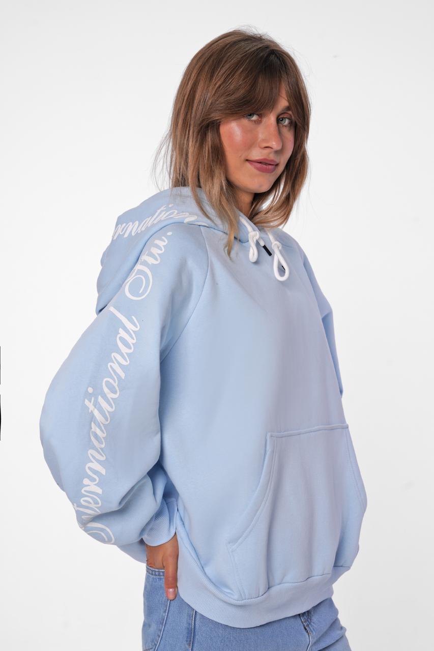 Oversized Fleece Statement hoodie