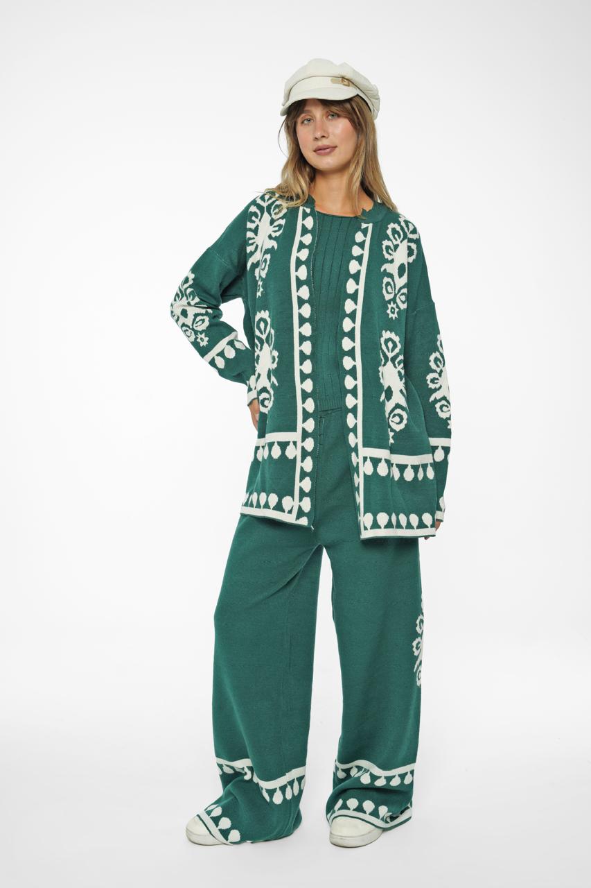 The Heritage Jacquard Knit Three-Piece Set