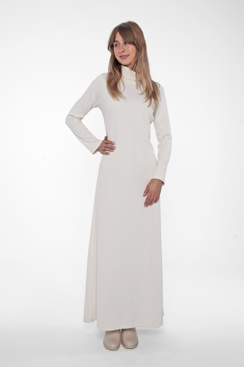 The Essential Ribbed Turtleneck Maxi Dress