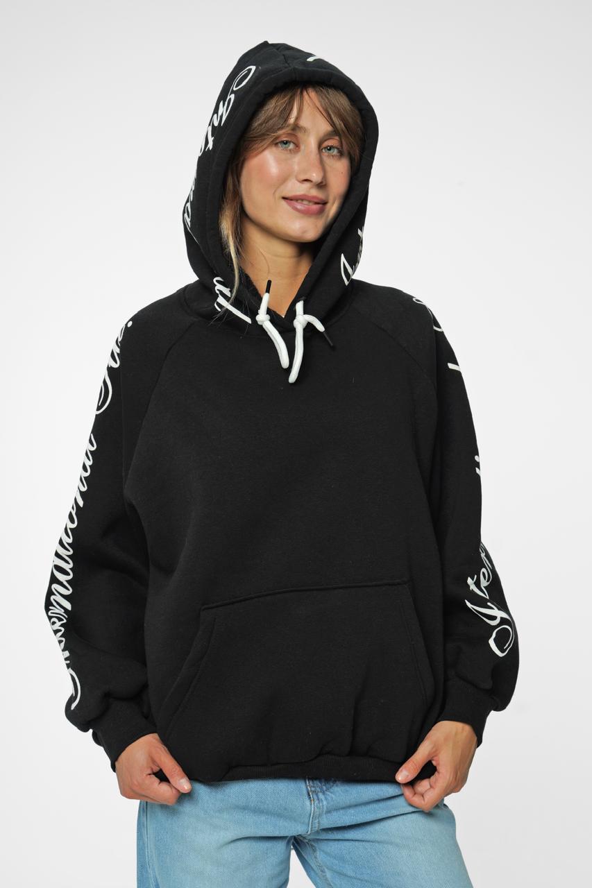 Oversized Fleece Statement hoodie