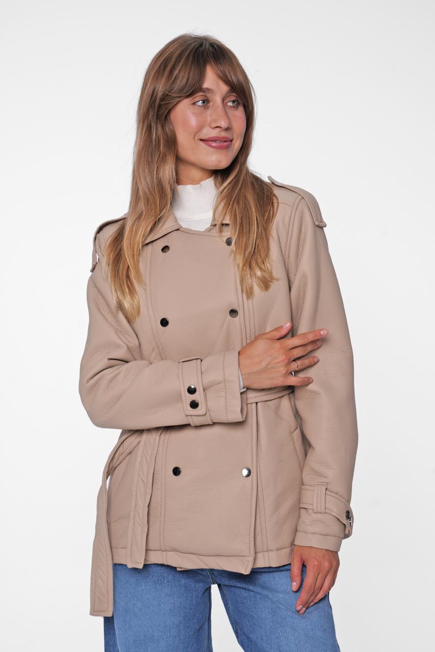 The Modern Faux Leather Trench Jacket