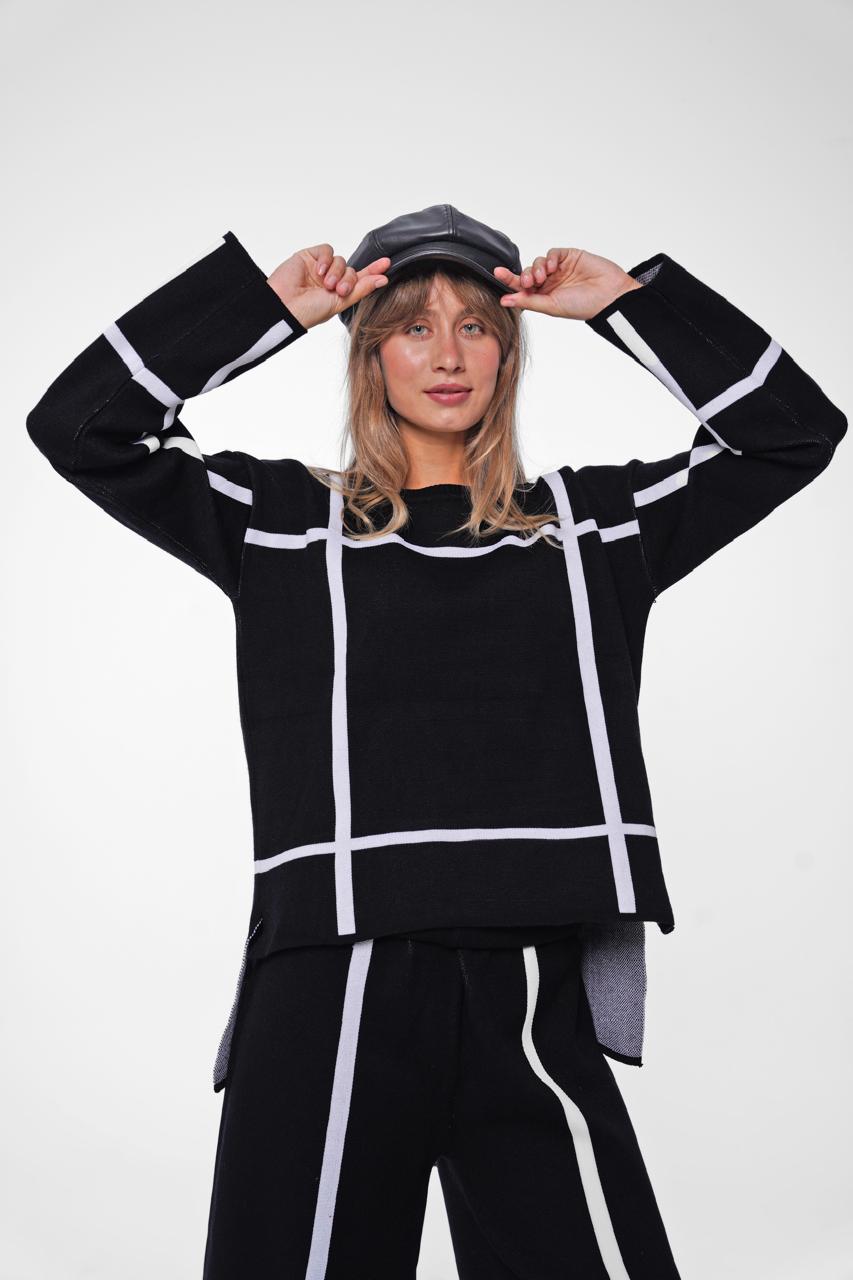 Oversized Colour-Block Lounge Suit